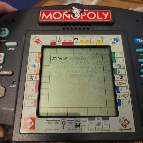 Vintage Monopoly Hasbro Hand Held Electronic Talking Travel Game 1997 Works - Picture 3 of 8
